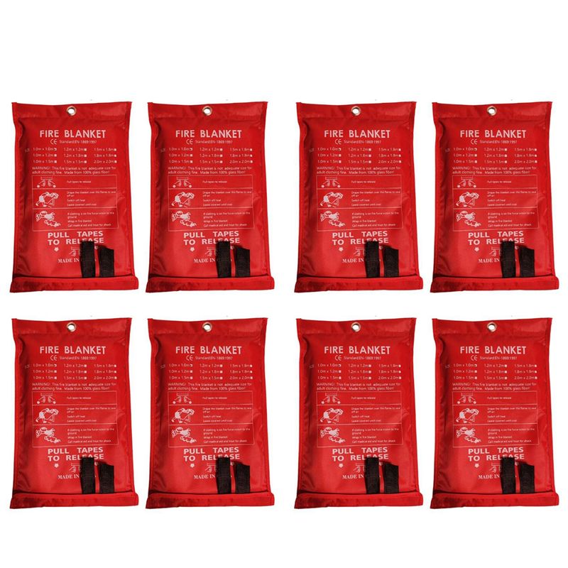 Fire Blanket Kitchen - B48B-8PCS Awaryjny koc przeciwpożarowy, koc gaśniczy,
